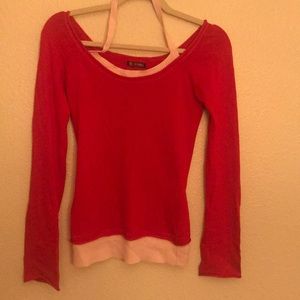 3/25 💙Retro Open Shoulder Sweater